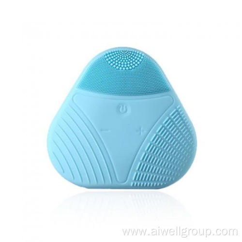 Clear skin cleansing silicone face brush